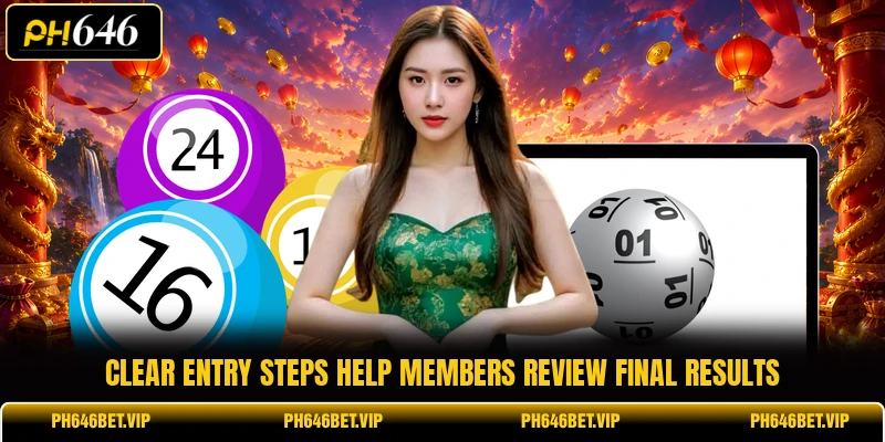 Clear entry steps help members review final results