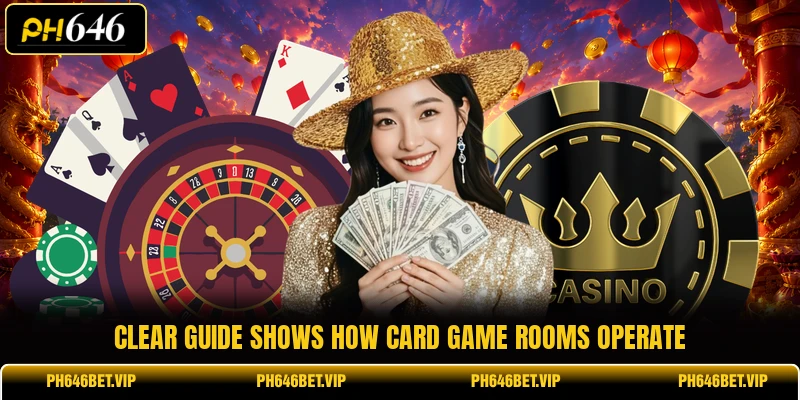 Clear guide shows how card game rooms operate