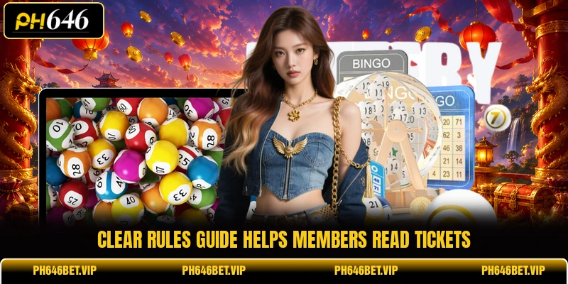 Clear rules guide helps members read tickets