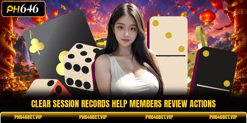 Clear session records help members review actions