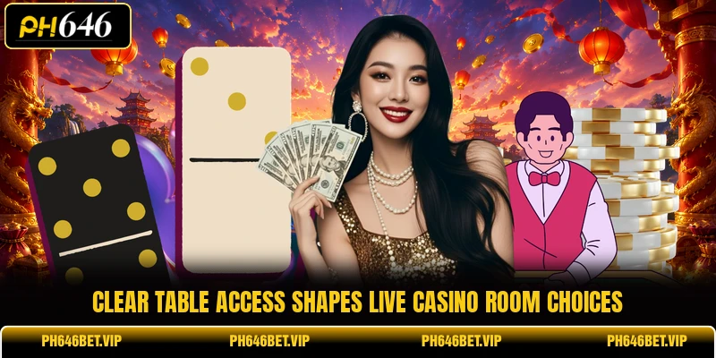 Clear table access shapes live casino room choices