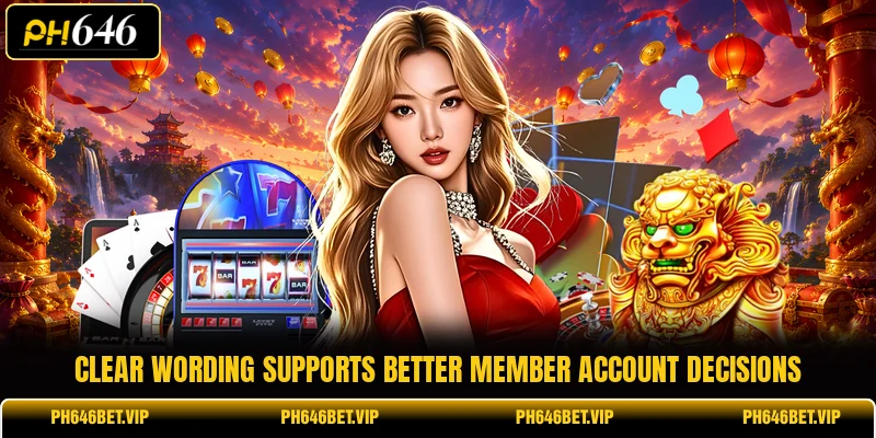 Clear wording supports better member account decisions