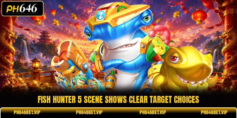 Fish Hunter 5 scene shows clear target choices