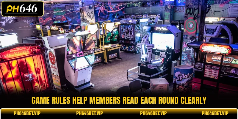 Game rules help members read each round clearly