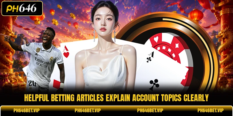 Helpful betting articles explain account topics clearly