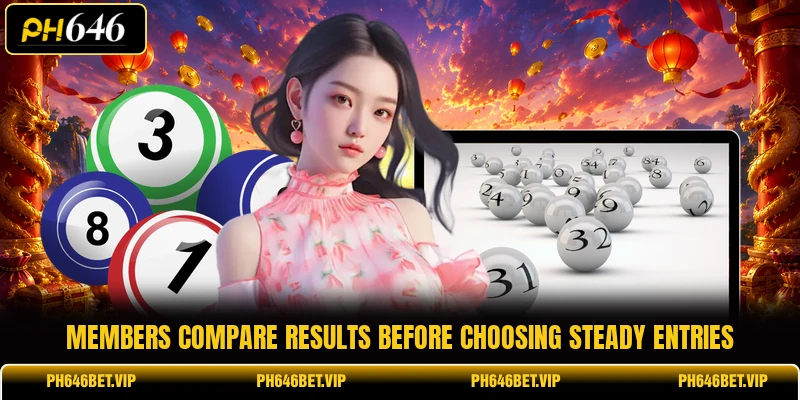 Members compare results before choosing steady entries