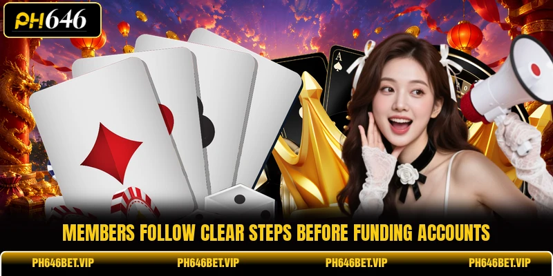 Members follow clear steps before funding accounts