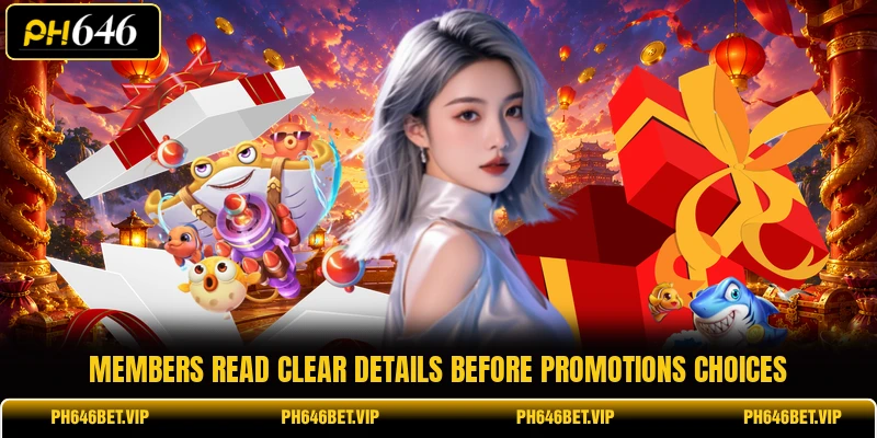Members read clear details before Promotions choices