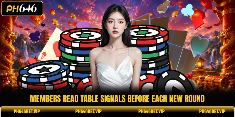 Members read table signals before each new round