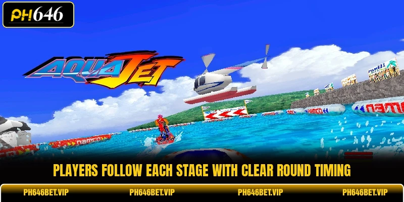Players follow each stage with clear round timing