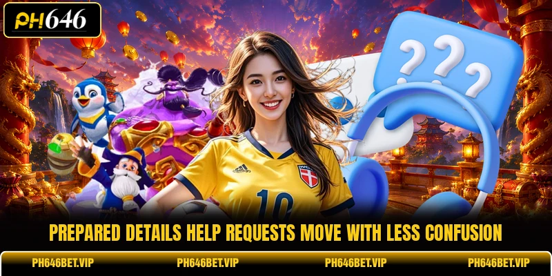 Prepared details help requests move with less confusion