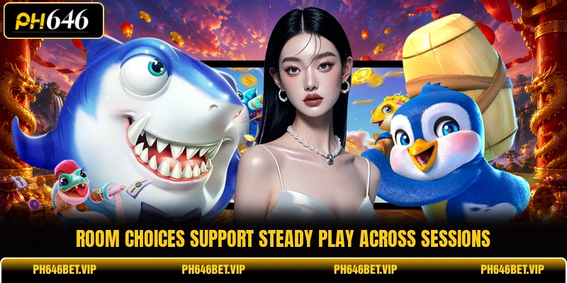 Room choices support steady play across sessions