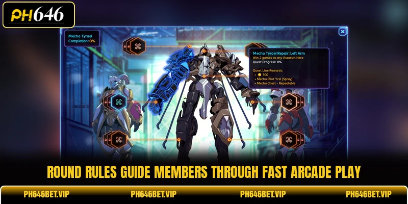 Round rules guide members through fast arcade play