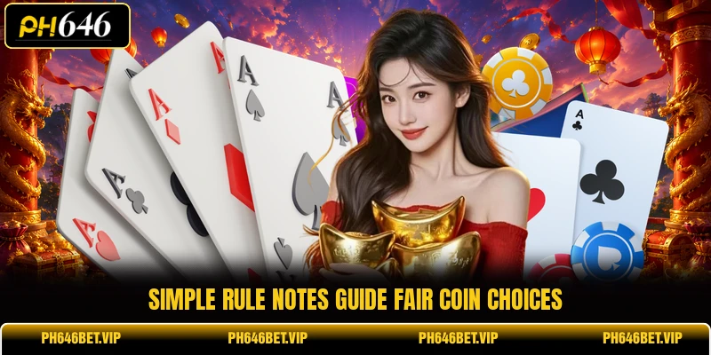 Simple rule notes guide fair coin choices