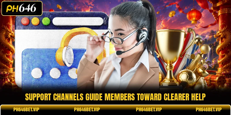 Support channels guide members toward clearer help